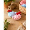 Genérico Pareja de Llaveros Gallinitas a Crochet - Amigurum Tejido