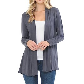 Pastel by Vivienne Women's Long Sleeve Jersey Cardigan Large Cement