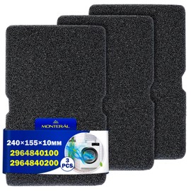Set of 3 Dryer Filters 240 x 155 x 10 mm with Original Code 2964840100 2964840200 for Beko for Grundig for Blomberg for ElektraBregenz - MONTERAL