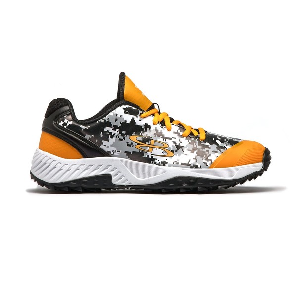 Boombah Women's Dart Digi Camo Turf Shoes Black/Gold/White - Size