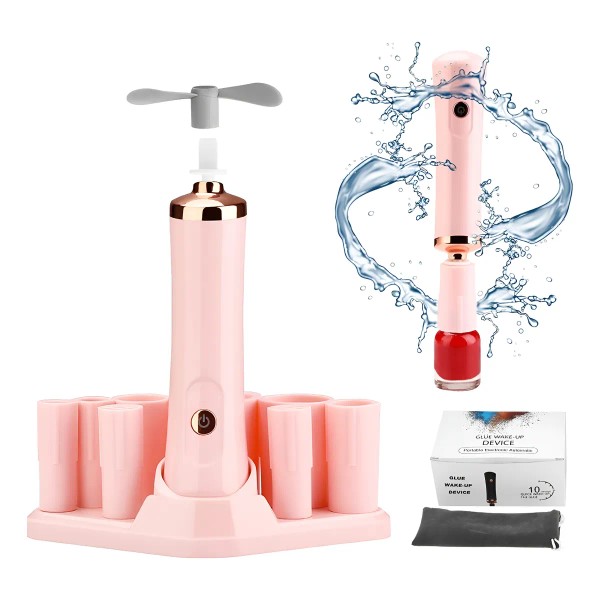 Agitador De Pegamento De Pestañas Eléctrico Portátil Rosa