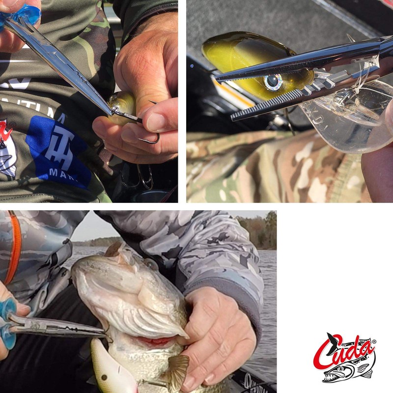 Cuda 8" Stainless Steen Freshwater Fishing Pliers, Needle Nose