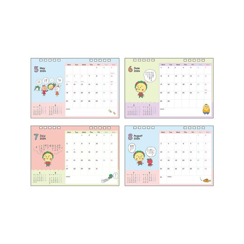 Sunstar Stationery Kojikoji 2026 Tabletop Calendar, Momoko Sakura Theater, Kojikoji