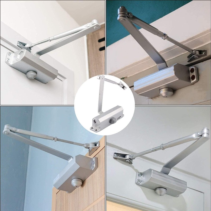 Door Closer, Heavy Duty Aluminum Commercial Automatic Door Closer Fire