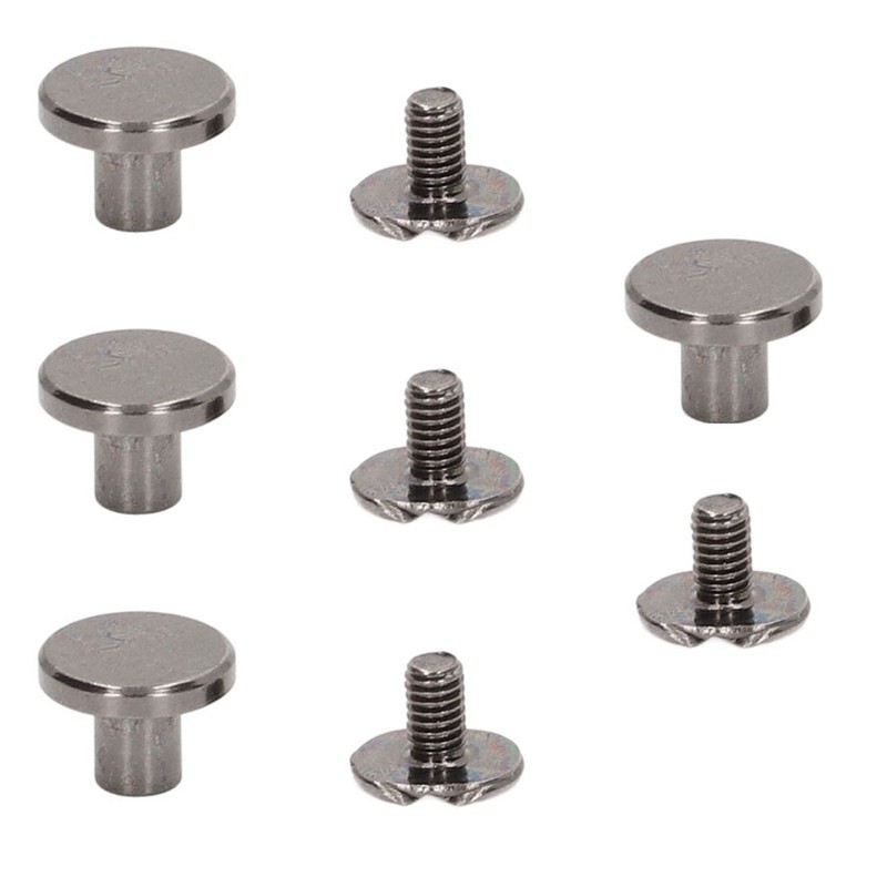 100 Sets Metal Chicago Binding Screws Electroplated Brass Arc Surface