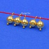 5mmx9.5mm 18k Solid Yellow Gold Handmade Ball With Granulation Point