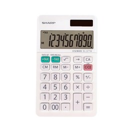 Sharp EL377W Twin Power 10-Digit Display Business Calculator
