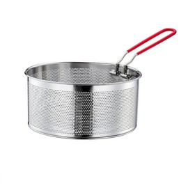 Chip Basket, 304 Frying Basket, Stainless Steel Chip Basket, Drain Basket, Deep Fryers, Serving Basket with Handle for Fries, Shrimps, Onion Rings (20 cm (7.8 inches)