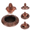 Metal Ashtray with Cover Retro Zinc Alloy Crafts Innovative Ornaments