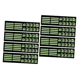 CHILDWEET 8pcs Luminous Car Switch Stickers Night Safety Glowing Decals for Door Handle Button Panels Fit for Cars Enhance Visibility DIY Placement Durable Reflective Material