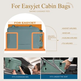 Cabin Bag 45x36x20 for New Easyjet, Underseat Cabin Luggage Bags Carry on Travel Backpack Cabin Size for Airplanes, 30L Hand Luggage Case Suitcase Water Resistant Laptop Backpacks