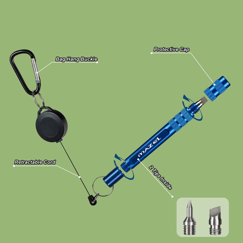 MAZEL Golf Club Groove Sharpener Tool for Golf Iron,Wedge,Driver -