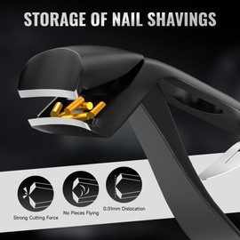 Experience Nail Perfection: Premium Stainless Steel Nail Clippers Toenail Clipper with Ergonomic Design, Built-in Storage, and Heartfelt Gift Appeal