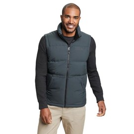 Eddie Bauer Men's Glacier Peak Seamless Stretch Down Vest, Storm, X-Large