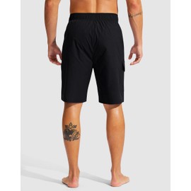 Men's Swim Trunks No Liner 9" Board Shorts Quick Dry Bathing Suit Swimming Beach Shorts for Men with 3 Pockets(Black,XXXL)