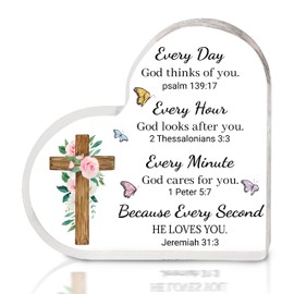 Christian Gifts for Women - Inspirational Gifts Religious Gifts Acrylic Desk Decor with Bible Verse Prayers Spiritual Gifts for Women Men Friends Mom Sister Faith Gifts Birthday Gifts