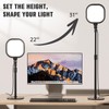 Desk Ring Light with Stand and Phone Holder, 3000K-6500K Dimmable