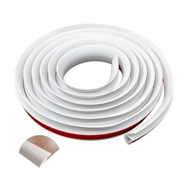 COUKIU 10 FT PVC Floor Transition Strip, Peel and Stick Molding Trim for Threshold Transitions with a Height Less Than 10 mm/0.4in, Carpet & Floor Edging Trim, Carpet to Tile Transition Strip(White)