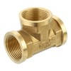 sourcing map Brass Tee Pipe Fitting, G3/4" x G3/4" x