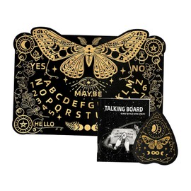 Colcolo Butterfly Talking Spirit Board with Planchette Wooden Talking Board for Family Gatherings Games Supplies Party Ages 8 and up