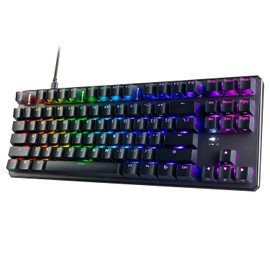 TECWARE Phantom+ 87 Key Mechanical Gaming Keyboard, RGB led, TKL 75% Keyboard, Thocky Sounding, Wraith Orange Switch