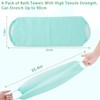 4 Pcs Exfoliating Back Scrubber with Handles,Nylon Back Exfoliator Extended