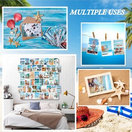 WAIZHIUA Pack of 50 Summer Wall Collage Kit - Aesthetic Wall Collage Set Indie Room Décor - Pictures Wall Collage Print Kit - Photo Wall Collage for VSCO Posters Girls and Boys Teens