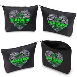 Gzrlyf Organ Donation Awareness Makeup Bag Organ Transplant Gift Kidney Donor Gift Organ Donor Zipper Pouch (Organ Donation Awareness ca)