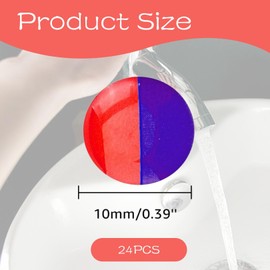 24 Pcs Hot and Cold Water Stickers, Self Stick Hot and Cold Water Label, Faucet Tip Label Stickers, Waterproof Plastic Labels for Shower Head, for Bathroom Kitchen Faucets Sinks(Red, Blue1CM)