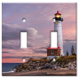 Art Plates Brand Double Gang Toggle OVERSIZE Switch/OVER SIZE Wall Plate - Lighthouse Of MI