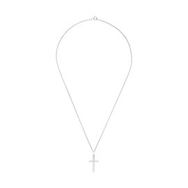 Amor Unisex Necklace with Pendant 45 cm with Cross Pendant Rhodium-Plated 925 Silver