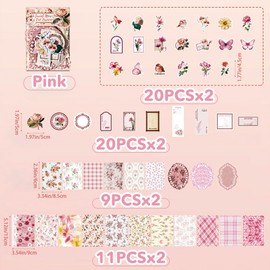 600pcs Vintage Scrapbook Paper,Junk Journal Paper,Scrapbook Supplies Kit