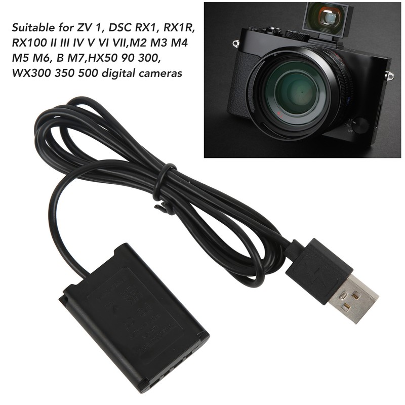 DK X1 Camera Dummy Battery USB DC Coupler NP BX1