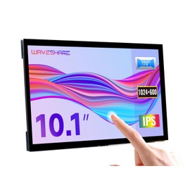 Waveshare 10.1 Inch Display Capacitive Touchscreen HDMI LCD (E) 1024 x 600 Resolution IPS Panel Fully Laminated Monitor Support Raspberry Pi/PC/Jetson Nano/Game Console (Display and Sound Only)