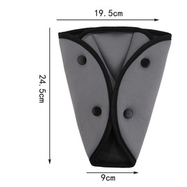 2 Packs Car Seatbelt Safety Cover Strap Pads,Car Safety Kids Seatbelt Triangle Adjuster,Shoulder Pad Children Seat Belt Clips for Baby and Adult Shoulder Neck,Seat Belt Adjuster for Kids (Grey)