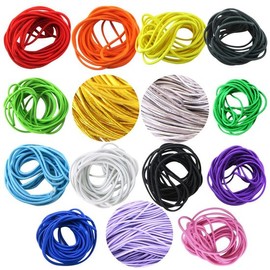 etc Small Package Colored Round Elastic Bands (15 Colors) / Hair Elastic Bands - Small Package White / 소포장 컬러둥근고무줄(15색)/헤어고무줄 - 소포장  흰색