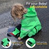 HAPIU Kids Toddler Rain Suit Muddy Buddy Waterproof Coverall,Green,5T,Upgraded