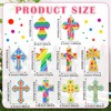 Sonwyoung 30 Sets Cartoon Cross Suncatchers Craft Kits, Christian DIY