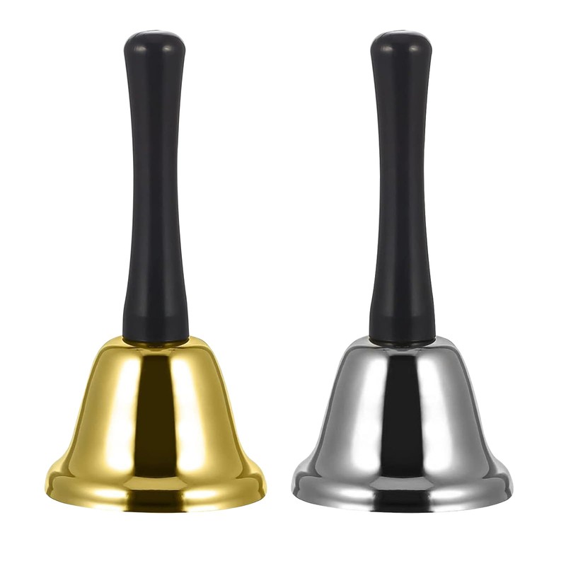 Santa Bell, Gold Table Bell, Santa Bell, Christmas Costume Accessory