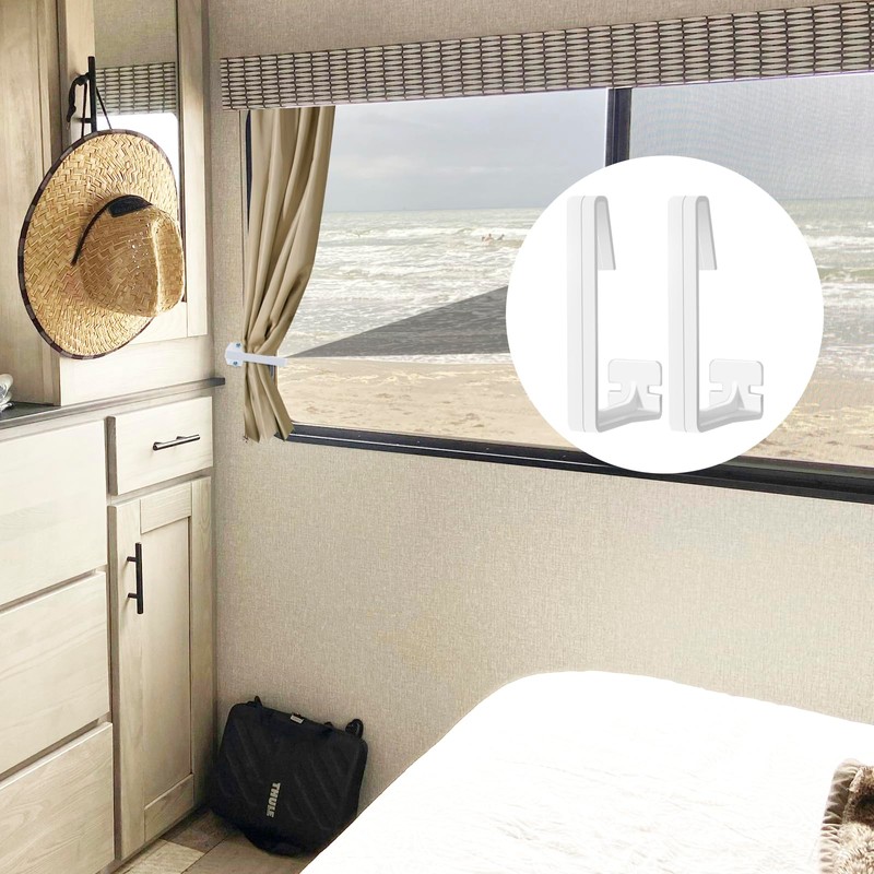 8 PCS RV Side Curtain Hold Down, RV Curtain Clips,