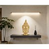 AMOIENSIS Buddha Head Statue (Gold), Ideal for Zen Space, Spiritual