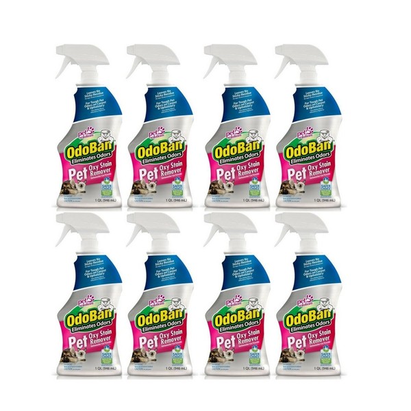 OdoBan Pet Solutions Oxy Stain Remover, Pet Stain Eliminator, 8-Pack,