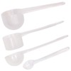 ONLYKXY 4pcs Clear Long Handle Plastic Measuring Spoons Coffee Protein