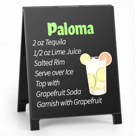 Funny Bar Desk Decor Sign - "Paloma" drink recipe design. Humorous Alcohol Themed Desk Decor for Drinking Places, Cafes, Kitchens Funny Coffee Bar Accessories