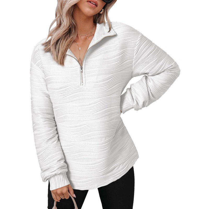 Dokotoo Womens Half Zip Pullover Sweatshirts for Women 2025 Fashion