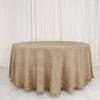 Tableclothsfactory 120" Natural Jute Faux Burlap Round Tablecloth | Boho