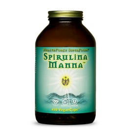 HEALTHFORCE SUPERFOODS Spirulina Manna - Capsules - 450 Vegan Capsules