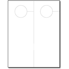 Printable Door Hangers Signs for Business (4.25 x 11) - 200 Blank Door Hangers - 80lb Cover White - Laser & Inkjet Printer Compatible