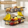VANZBON 2 Tier Fruit Basket for Kitchen Counter,Wire Tiered Fruit