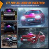 Nilight 12LED Traffic Advisor Strobe Light Bar Purple White Emergency